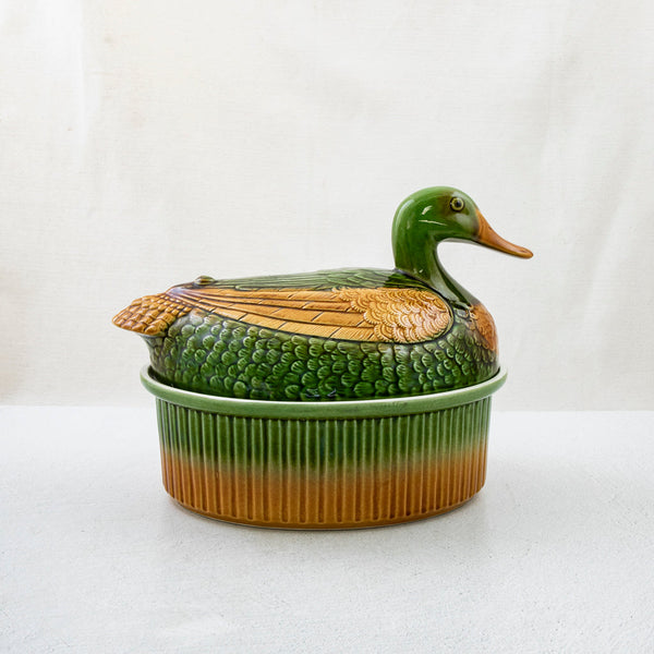 Majolica Duck Terrine