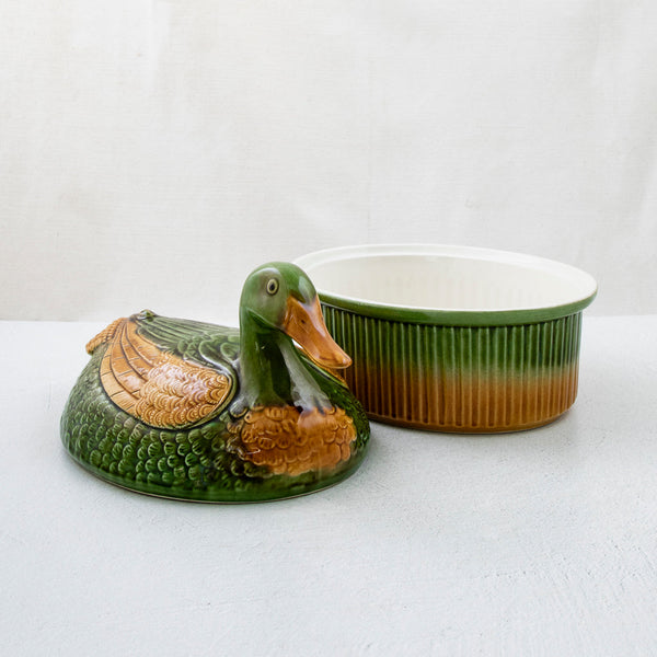 Majolica Duck Terrine