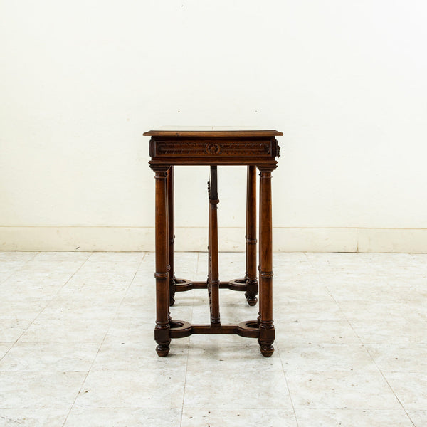 Hand Carved Walnut Side Table