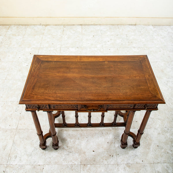 Hand Carved Walnut Side Table