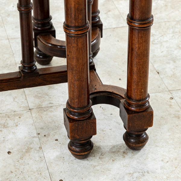 Hand Carved Walnut Side Table