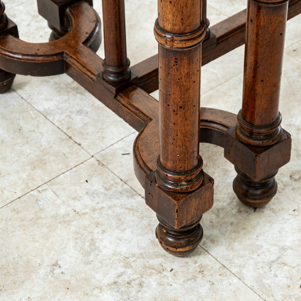 Hand Carved Walnut Side Table