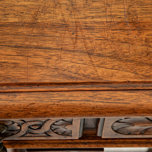 Hand Carved Walnut Side Table