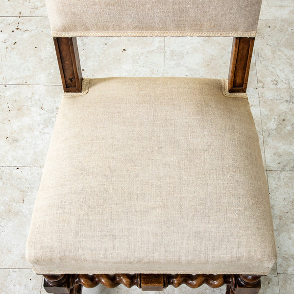 Set of Four Walnut Side Chairs