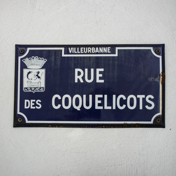 Enameled Street Sign