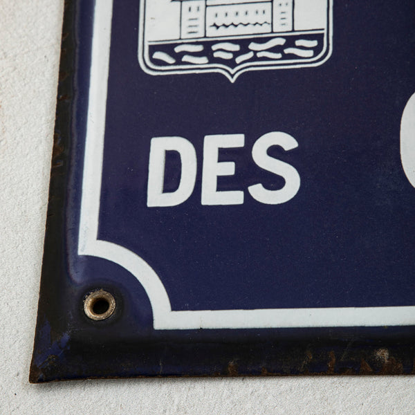 Enameled Street Sign