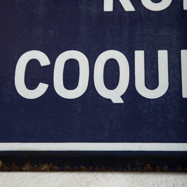 Enameled Street Sign