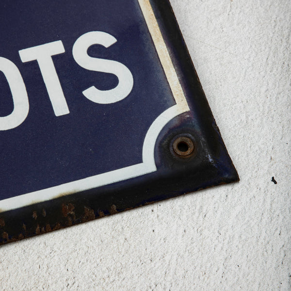 Enameled Street Sign
