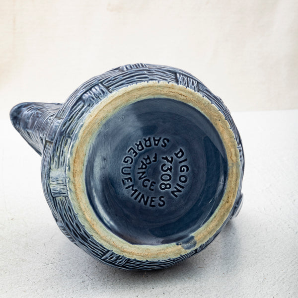 Blue Majolica Pitcher