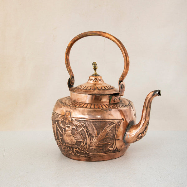 Copper Repousse Tea Kettle