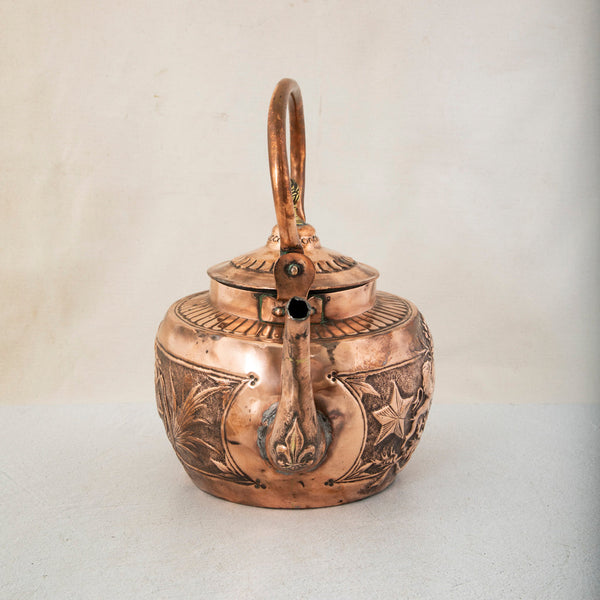 Copper Repousse Tea Kettle