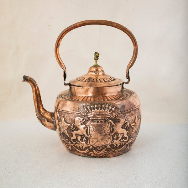 Copper Repousse Tea Kettle