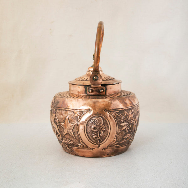 Copper Repousse Tea Kettle