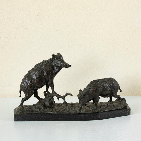 Bronze Wild Boar Sculpture