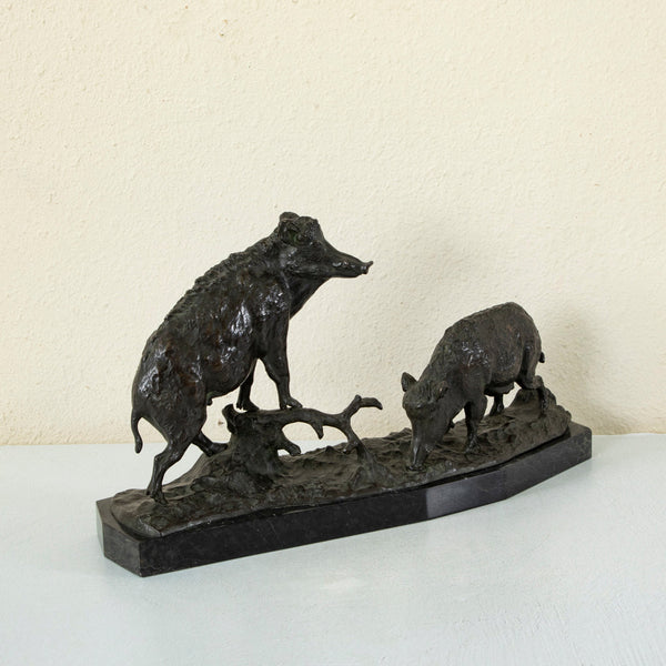 Bronze Wild Boar Sculpture