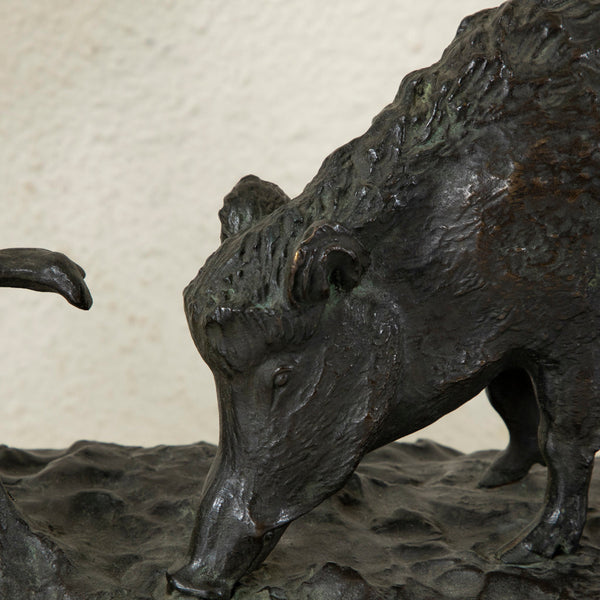 Bronze Wild Boar Sculpture
