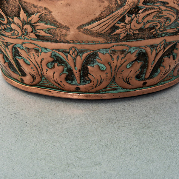 Copper Repousse Cachepot