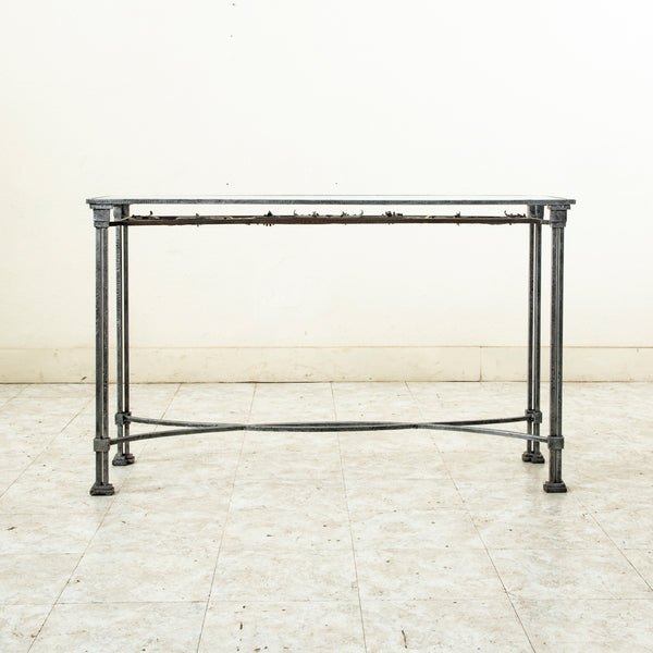 Iron and Glass Console Table
