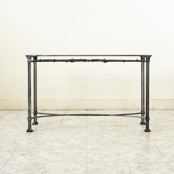 Iron and Glass Console Table