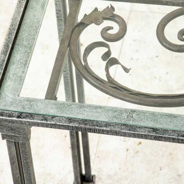 Iron and Glass Console Table