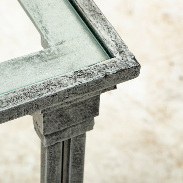 Iron and Glass Console Table