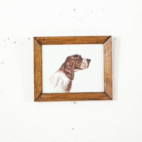Framed Dog Painting