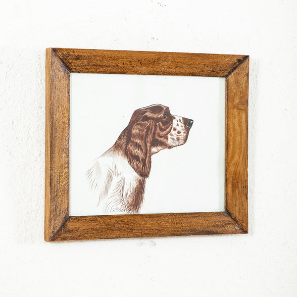 Framed Dog Painting