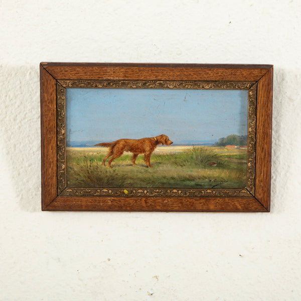 Framed Dog Painting