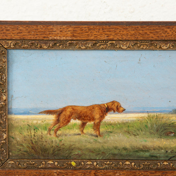 Framed Dog Painting