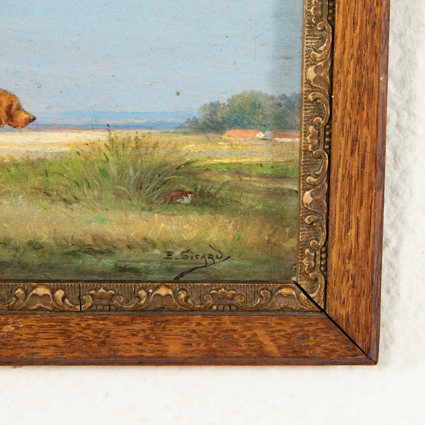 Framed Dog Painting
