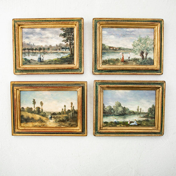 Set of Four Oil Paintings