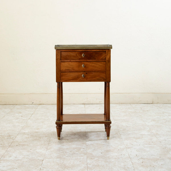Directoire Walnut Nightstand