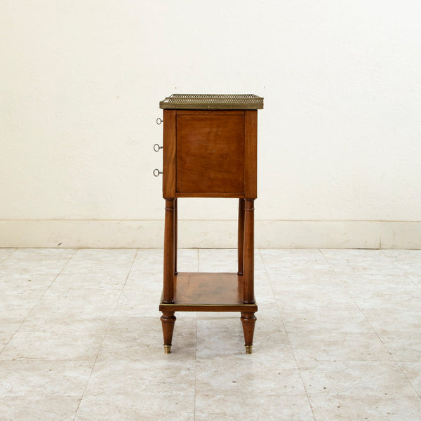 Directoire Walnut Nightstand