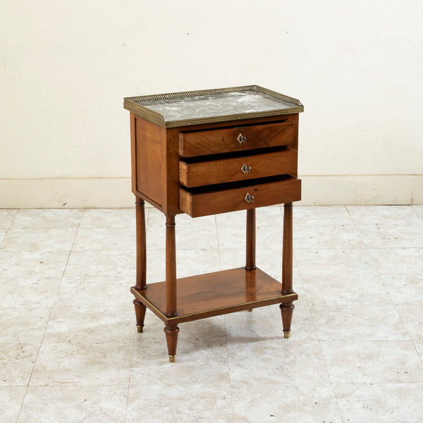 Directoire Walnut Nightstand