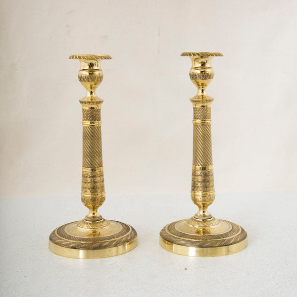 Pair of Bronze Candlesticks