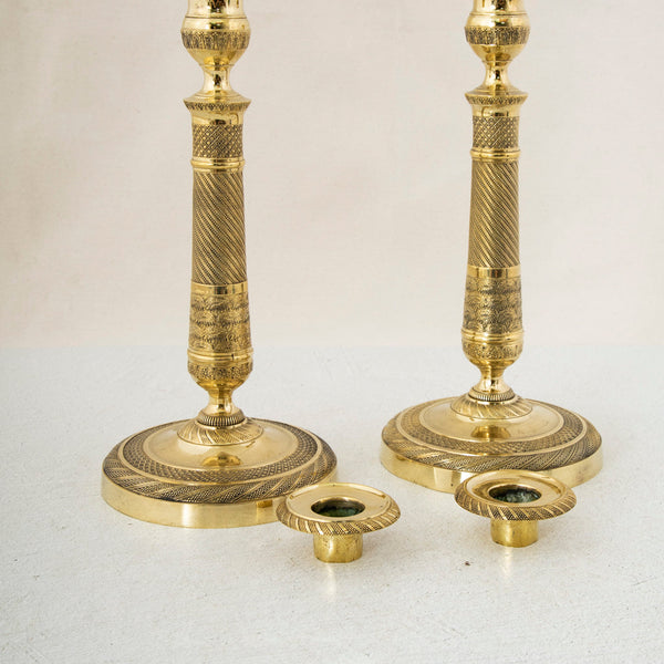 Pair of Bronze Candlesticks