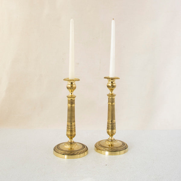 Pair of Bronze Candlesticks