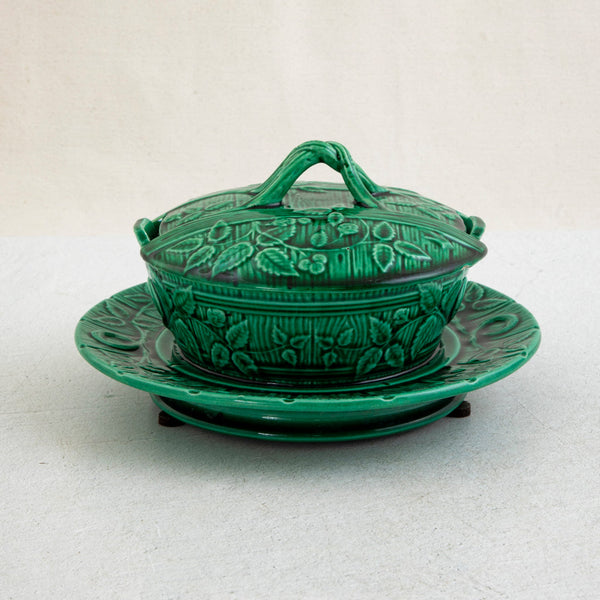 Green Majolica Dish