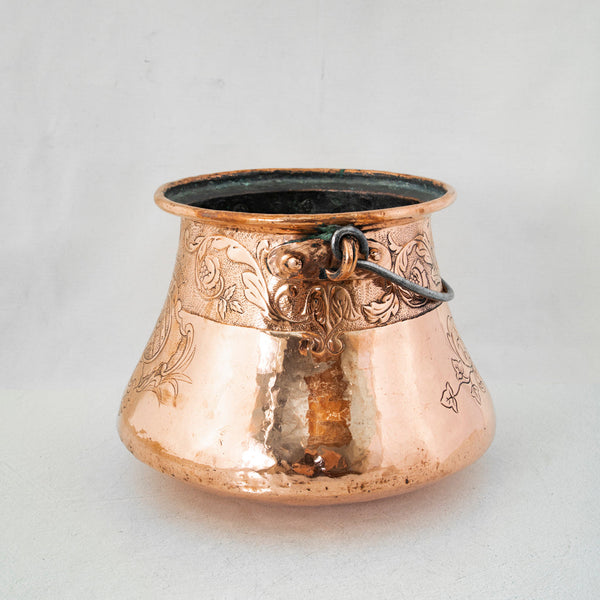Copper Repousse Bucket