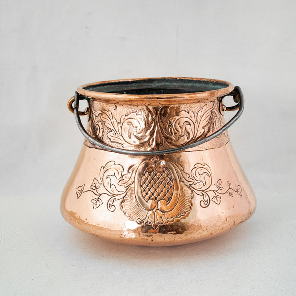 Copper Repousse Bucket