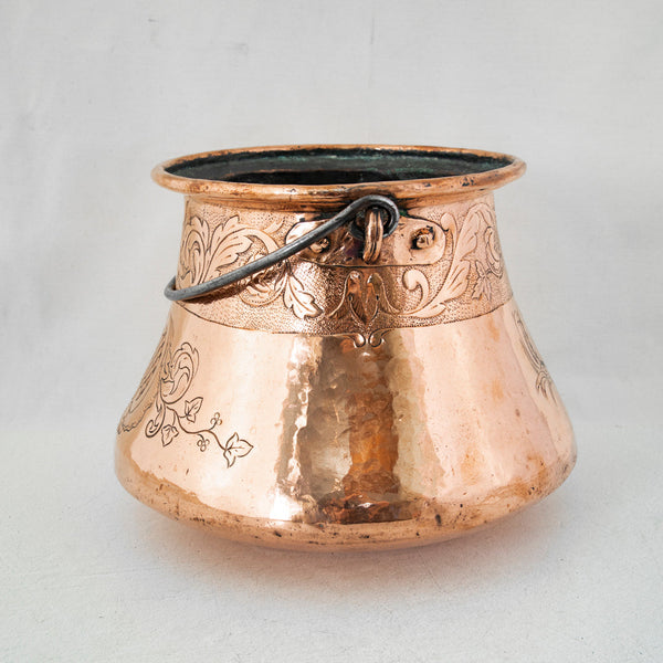 Copper Repousse Bucket