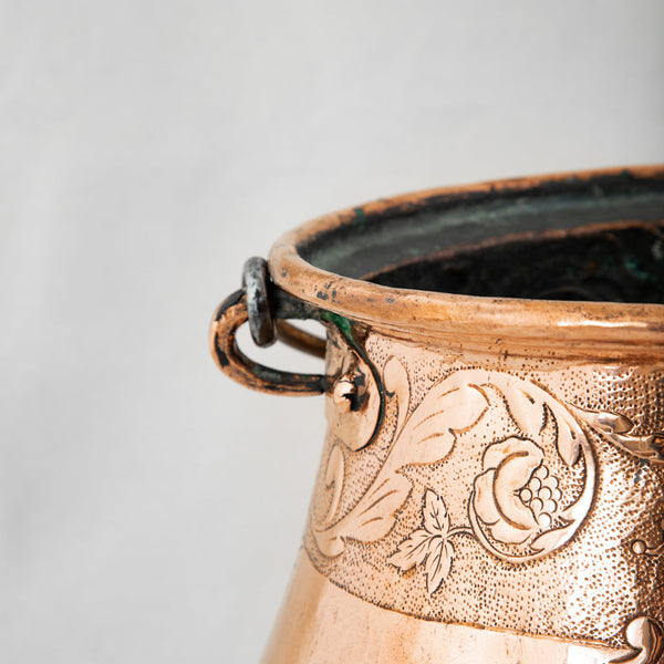 Copper Repousse Bucket