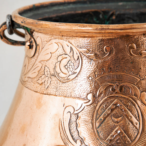 Copper Repousse Bucket