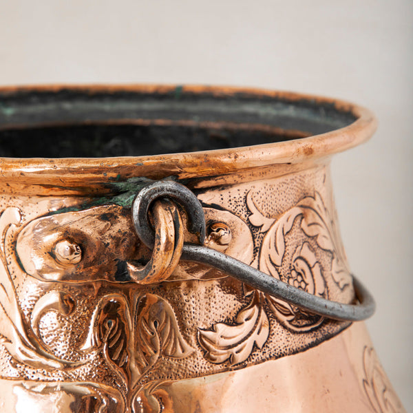 Copper Repousse Bucket