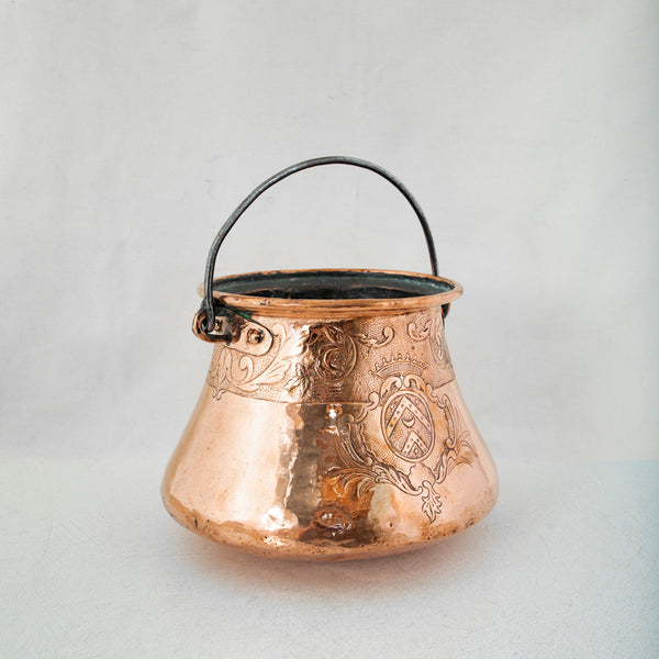 Copper Repousse Bucket