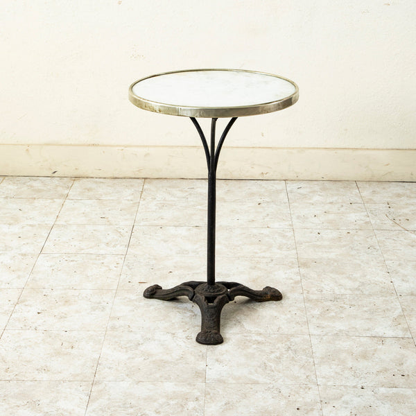 Iron and Marble Bistro Table