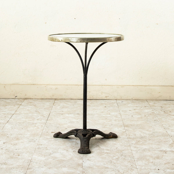 Iron and Marble Bistro Table