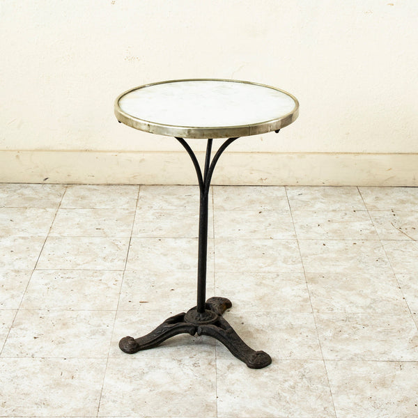 Iron and Marble Bistro Table