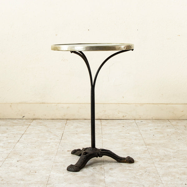 Iron and Marble Bistro Table