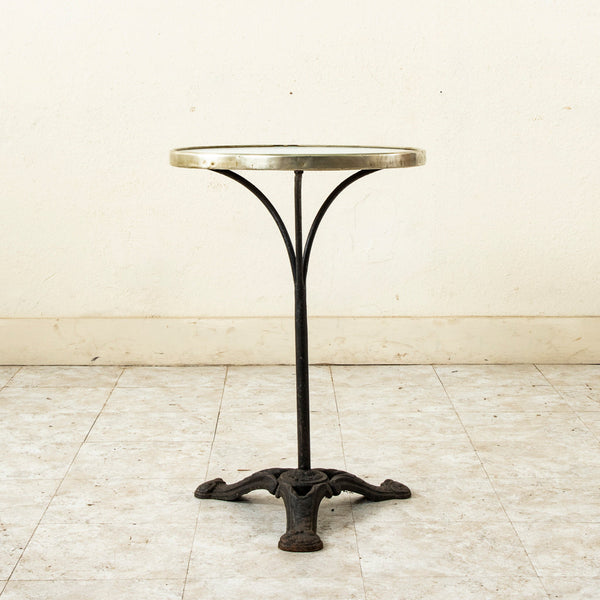 Iron and Marble Bistro Table